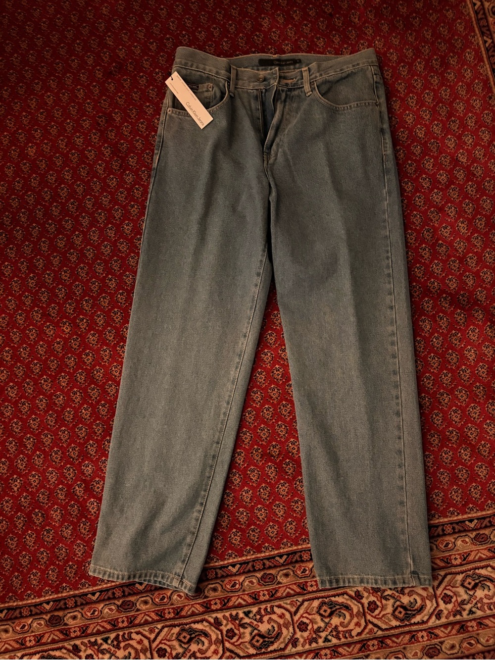 Calvin Klein light wash baggy jean